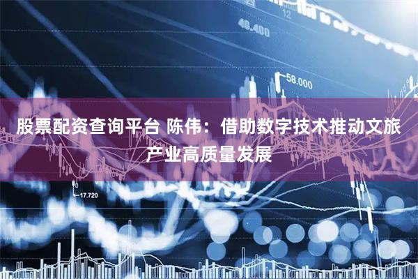 股票配资查询平台 陈伟：借助数字技术推动文旅产业高质量发展